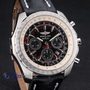 Alternative view of Breitling replica chrono navitimer strip leather black dial imitazione copia