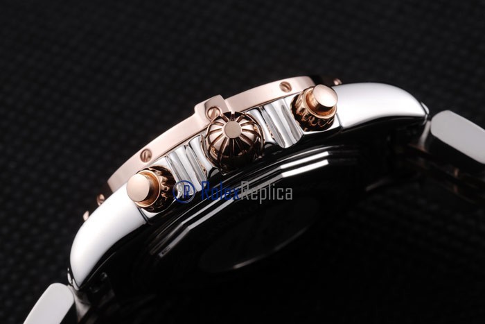 Breitling replica chrono chronographe lady black dial acciaio oro imitazione copia - immagine 6