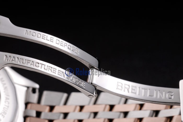 Breitling replica chrono chronographe lady black dial acciaio oro imitazione copia - immagine 8
