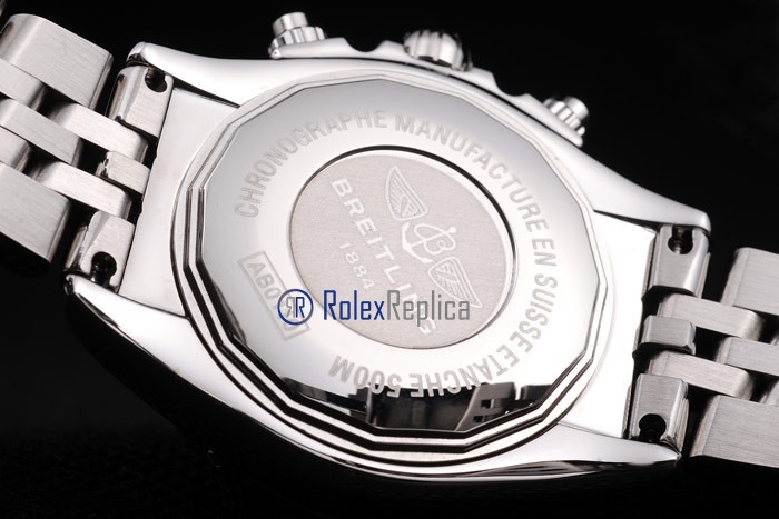Breitling replica chrono chronographe lady acciaio white dial imitazione copia - immagine 9