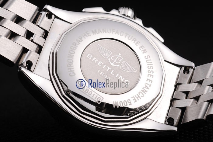 Breitling replica chronographe lady acciaio white dial imitazione copia - immagine 8