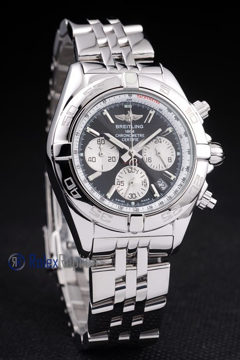 Breitling replica chrono chronographe acciaio dial panda imitazione copia - immagine 4