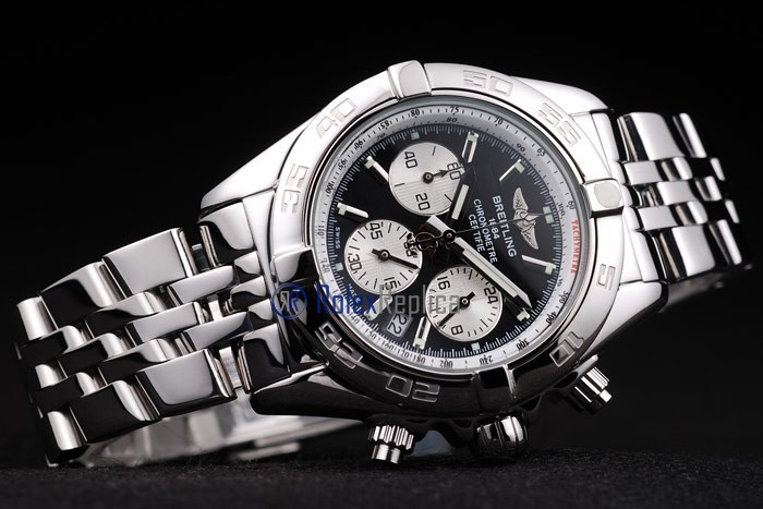 Breitling replica chrono chronographe acciaio dial panda imitazione copia - immagine 5