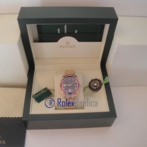 Alternative view of rolex replica pearlmaster oro giallo red blue orologio imitazione