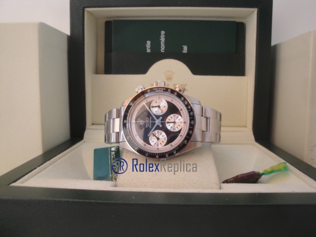 rolex replica daytona paulnewman 6245 black dial vintage orologio replica copia - immagine 2