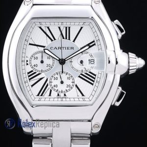 Alternative view of Cartier replica chrono roadster acciaio white imitazione copia