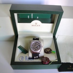 rolex replica datejust zebra edition strip rubber orologio imitazione