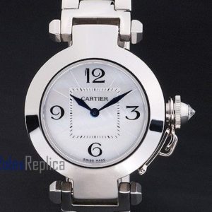 Cartier replica pasha acciaio white dial imitazione copia