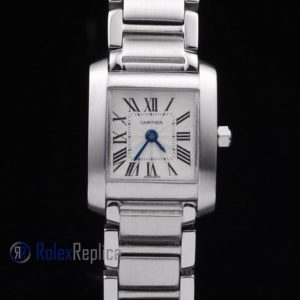 Cartier replica tank francaise acciaio white dial imitazione copia