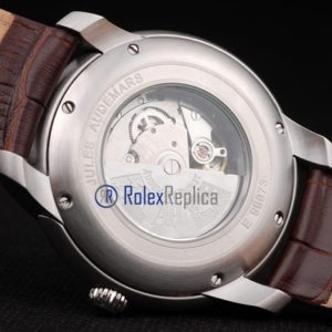 Alternative view of audemars piguet replica white dial strip leather imitazione copia