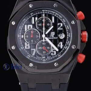 audemars piguet replica chrono offshore gommino pvd black strip rubber imitazione copia
