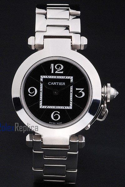 Cartier replica pasha acciaio black dial imitazione copia
