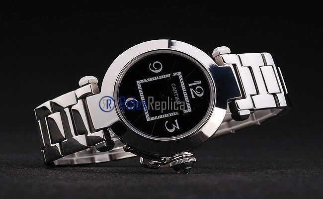 Cartier replica pasha acciaio black dial imitazione copia - immagine 4
