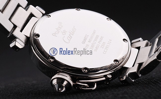 Cartier replica pasha acciaio black dial imitazione copia - immagine 7