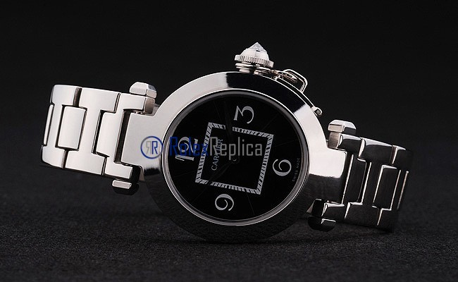 Cartier replica pasha acciaio black dial imitazione copia - immagine 9