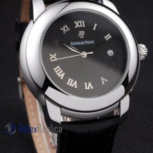 audemars piguet replica black dial strip leather imitazione copia