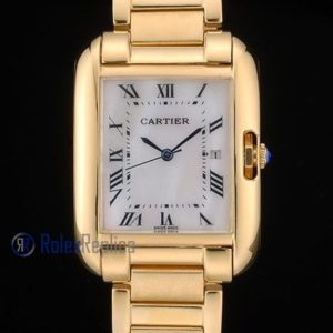 Cartier replica tank americaine oro giallo white dial imitazione copia