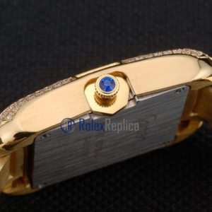 Alternative view of Cartier replica tank americaine oro giallo white dial imitazione copia