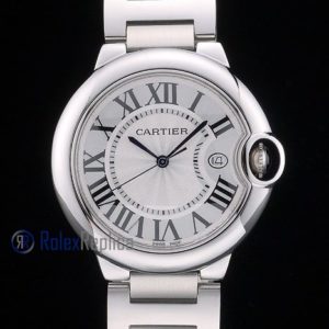 Alternative view of Cartier replica ballon bleu acciaio white roman imitazione copia