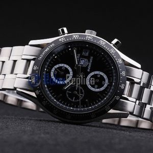 Alternative view of Tag-heuer replica carrera chrono acciaio black dial imitazione copia