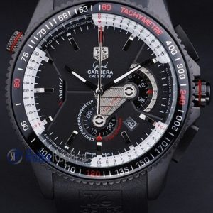 Tag-heuer replica carrera calibre 38 chrono pro-hunter pvd imitazione copia