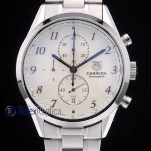 Tag-heuer replica carrera calibre 1887 chrono acciaio white dial imitazione copia