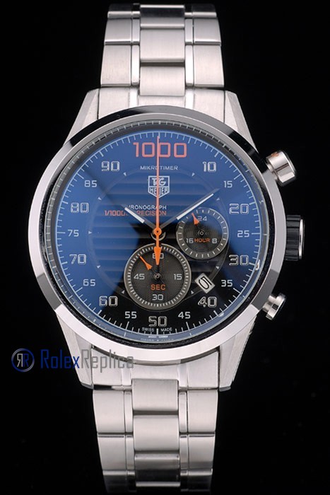 Tag-heuer replica gran carrera microtimer 1000 chrono acciaio imitazione copia - immagine 2