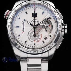 Alternative view of Tag-heuer replica carrera calibre 36 chrono acciaio white dial imitazione copia