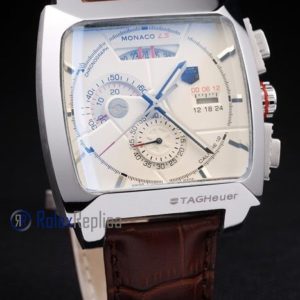 Tag-heuer replica gran carrera monaco strip leather chrono acciaio imitazione copia