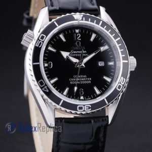 Alternative view of Omega replica seamaster strip leather black dial imitazione copia
