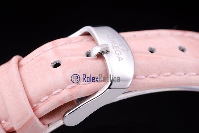 Omega replica seamaster co-axial lady strip leather imitazione copia - immagine 6