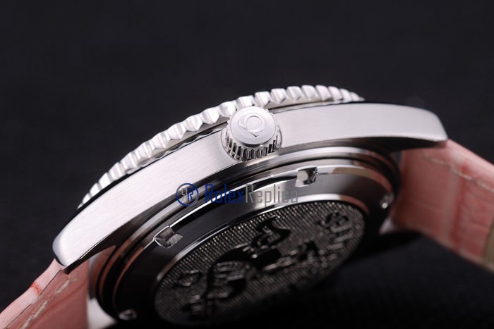 Omega replica seamaster co-axial lady strip leather imitazione copia - immagine 11
