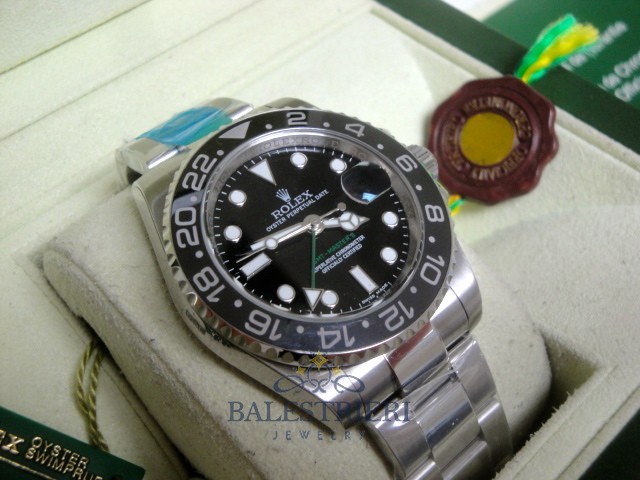 rolex replica GMT master II 116710LN nero ceramica orologio replica - immagine 6