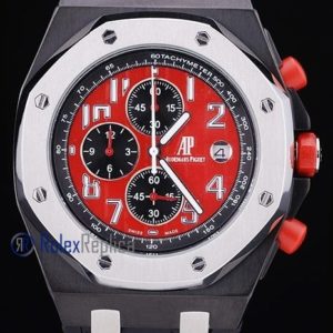 audemars piguet replica chrono offshore singapore GP2008 red strip leather imitazione copia