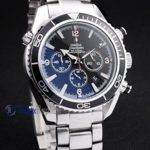 Omega replica seamaster co-axial chrono acciaio black dial imitazione copia