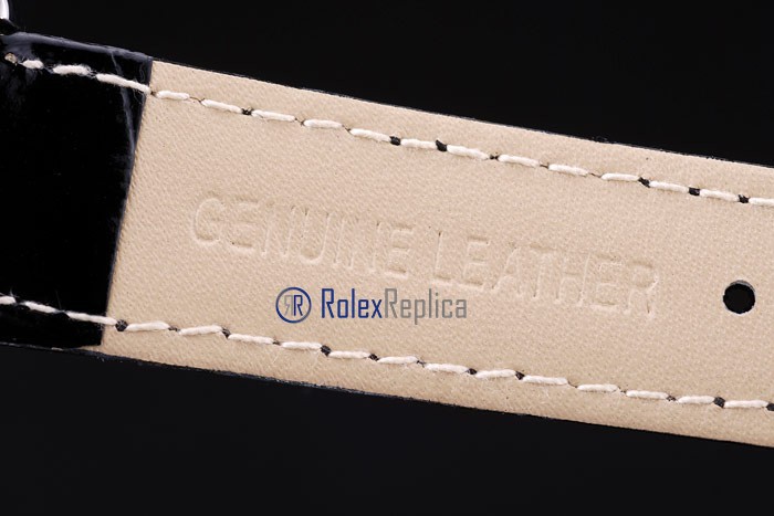 Omega replica seamaster co-axial chrono strip leather black dial imitazione copia - immagine 8