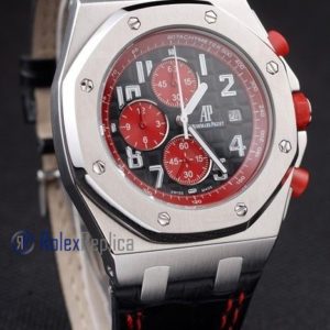 audemars piguet replica chrono offshore singapore GP2008 red dial panda strip leather imitazione copia