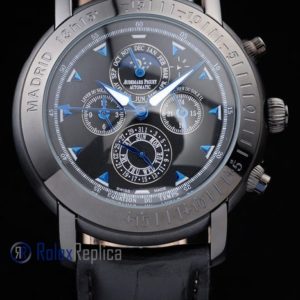 Alternative view of audemars piguet replica chrono offshore william j clinton pvd strip leather imitazione copia