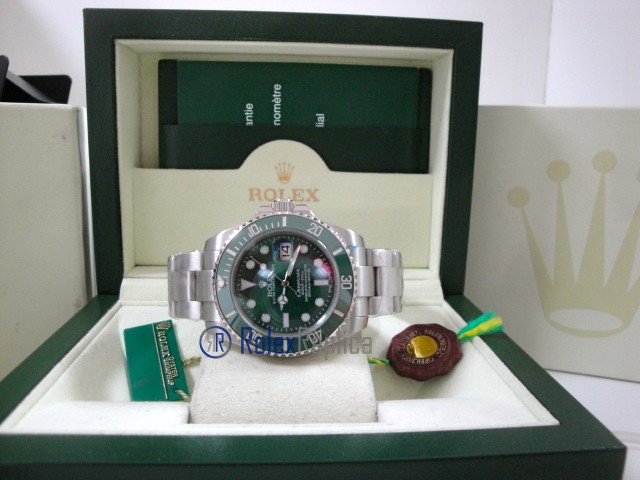 rolex replica submariner ceramica ghiera verde hulk orologio replica copia imitazione - immagine 12