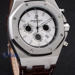 audemars piguet replica chrono offshore city of sails white dial strip leather imitazione copia