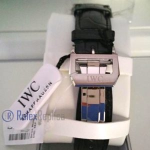 Alternative view of iwc replica portoghese chrono white dial strip leather orologio imitazione