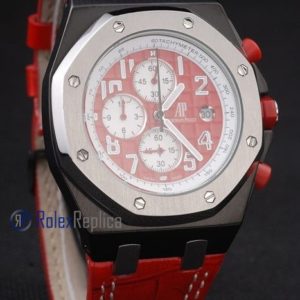 audemars piguet replica chrono offshore singapore GP2008 red panda strip leather imitazione copia