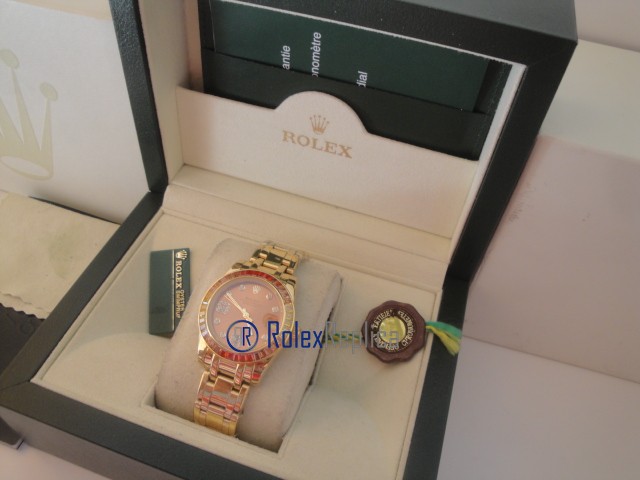 rolex replica pearlmaster oro giallo red yellow orologio imitazione - immagine 3