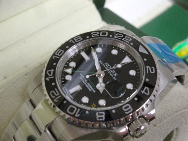 rolex replica GMT master II 116710LN nero ceramica orologio replica - immagine 14