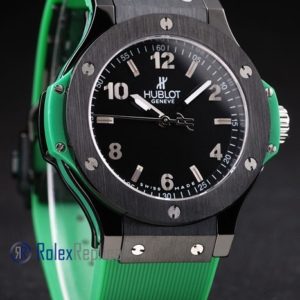 Alternative view of hublot replica big bang pro-hunter titanium ceramic green orologio copia