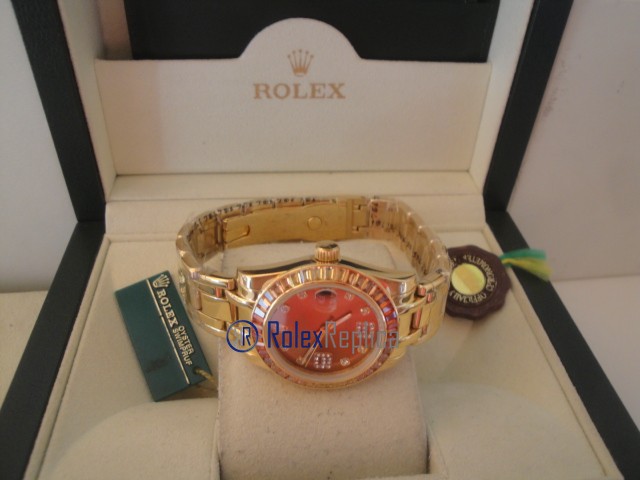 rolex replica pearlmaster oro giallo red yellow orologio imitazione - immagine 7