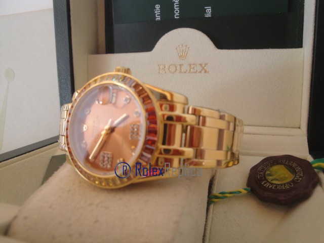rolex replica pearlmaster oro giallo red yellow orologio imitazione - immagine 8