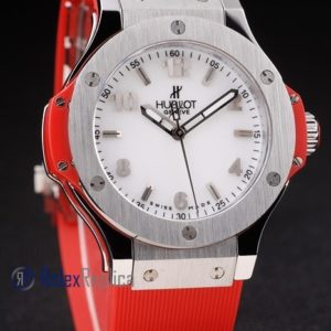 Alternative view of hublot replica big bang titanium white dial orange orologio copia