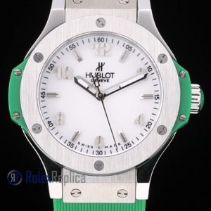 hublot replica big bang titanium white dial green orologio copia