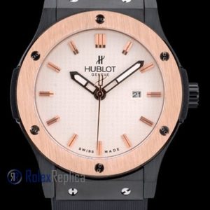Alternative view of hublot replica big bang vendome rose gold white dial orologio copia